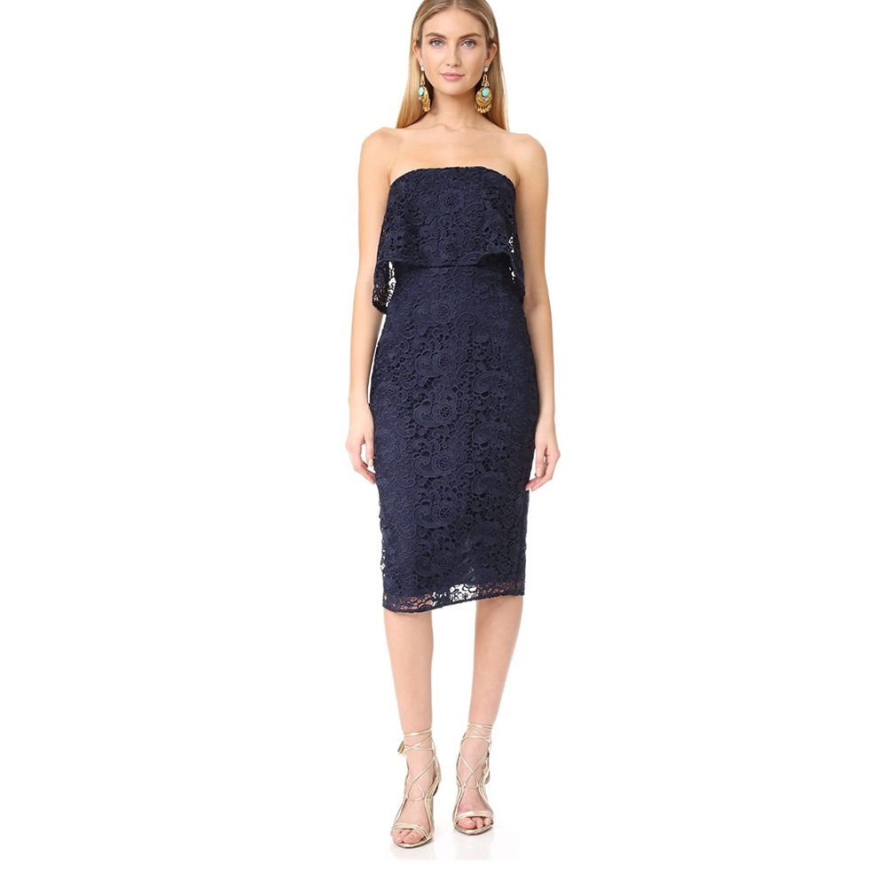 Likely Lace Dress in navy blue